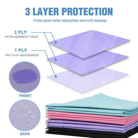 OneMed Disposable Purple Dental Tattoo Patient Towel Bibs 3-Ply 13"x18" 125/Bag OneMed Disposable Purple Dental Tattoo Patient Towel Bibs 3-Ply 13"x18" 125/Bag
