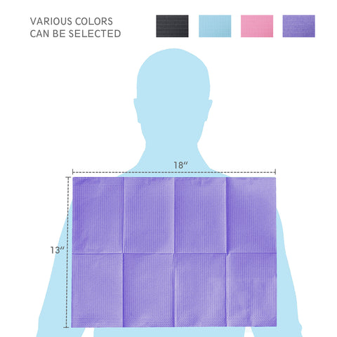 OneMed Disposable Purple Dental Tattoo Patient Towel Bibs 3-Ply 13"x18" 125/Bag OneMed Disposable Purple Dental Tattoo Patient Towel Bibs 3-Ply 13"x18" 125/Bag