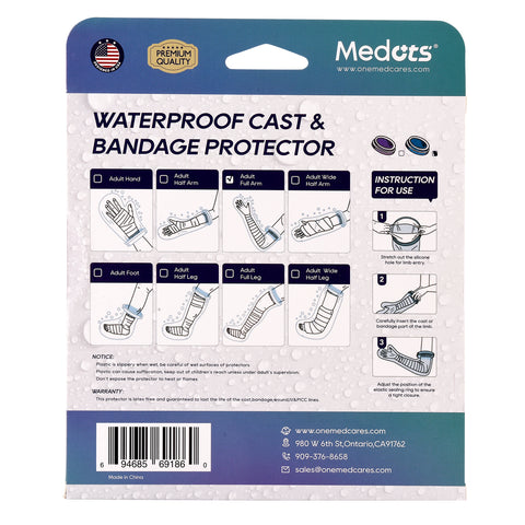 Medots Adult Full Arm Cover Protector for Shower-Reusable Waterproof Cast Cover
