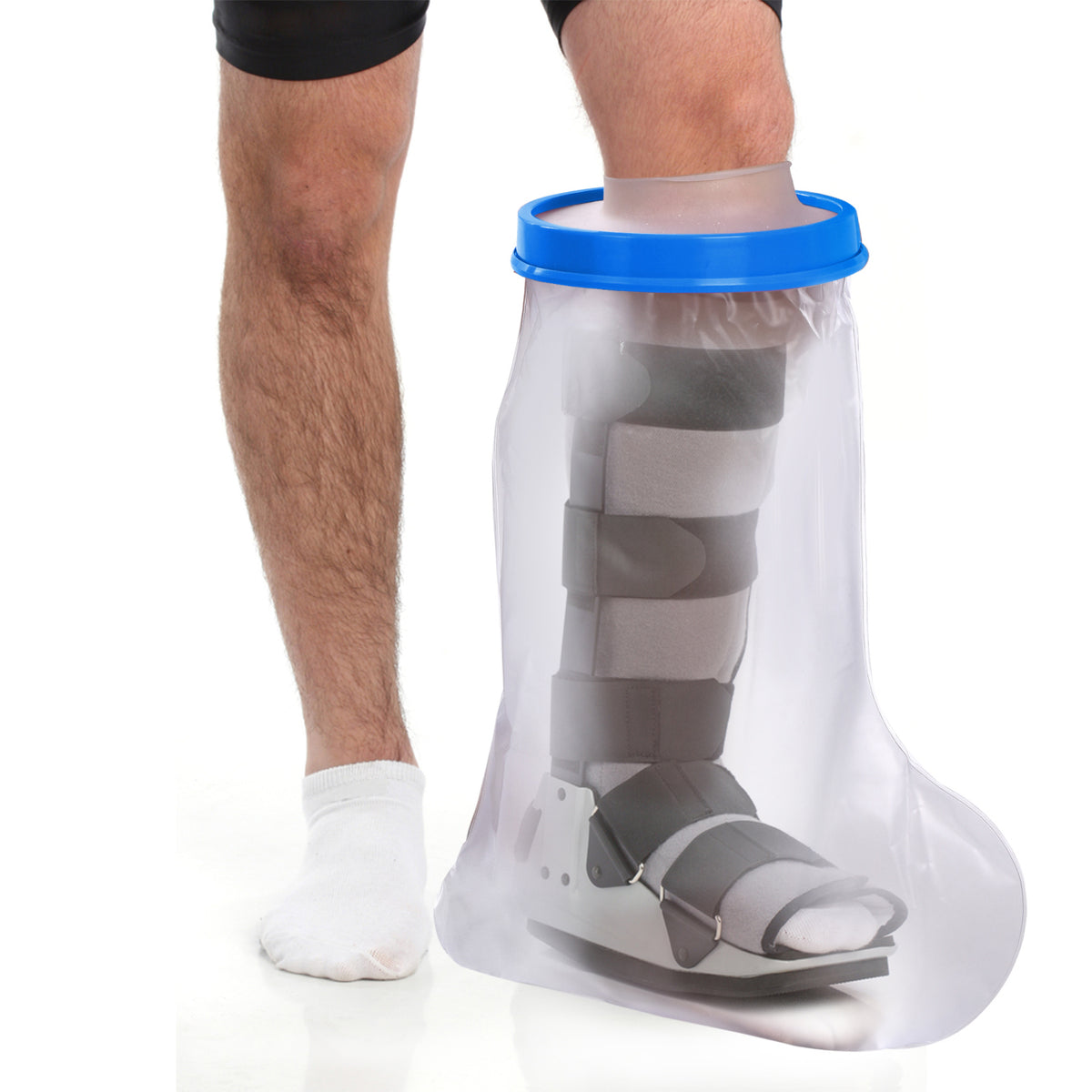 Medots Adult Wide Half Leg Cover Protector for Shower-Reusable Waterproof Cast Cover