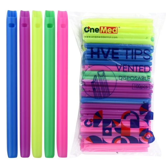 OneMed Dental Rainbow High-Volume Evacuation HVE Tips 1000(10 Bags)