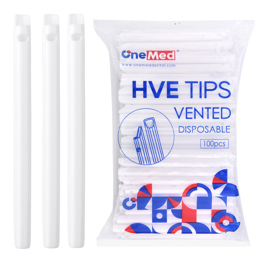 OneMed Dental White High-Volume Evacuation HVE Tips 1000(10 Bags)