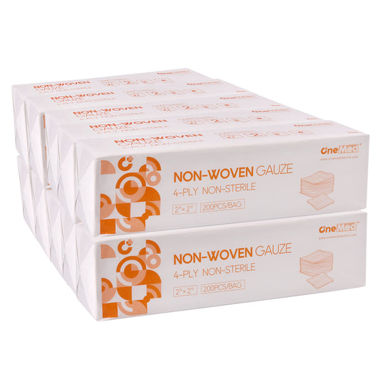 OneMed 2000 Ever Ready First Aid Non-Woven Sponges,  2" x 2", 4 Ply