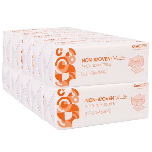 OneMed 2000 Ever Ready First Aid Non-Woven Sponges,  3" x 3", 4 Ply