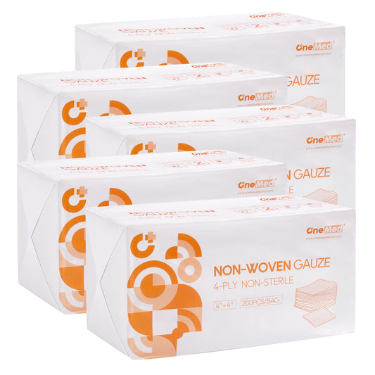 OneMed 1000 Ever Ready First Aid Non-Woven Sponges,  4" x 4", 4 Ply