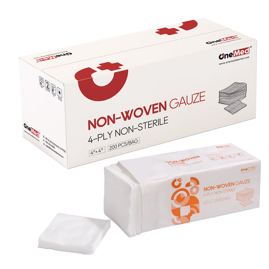 OneMed 2000(1 Case) Ever Ready First Aid Non-Woven Sponges,  4" x 4", 4 Ply