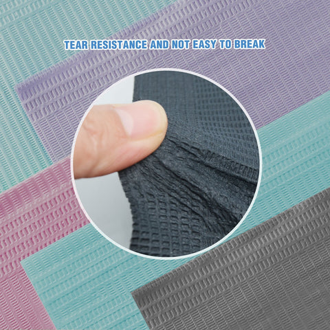 OneMed (Case of 500) Disposable Black Dental Tattoo Patient Towel Bibs 3-Ply 13"x18"