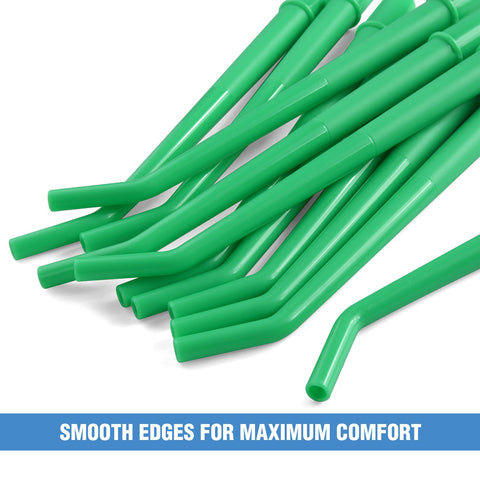 250(10 Bags) OneMed Dental Disposable Large Green 1/4" Surgical Aspirator Tips