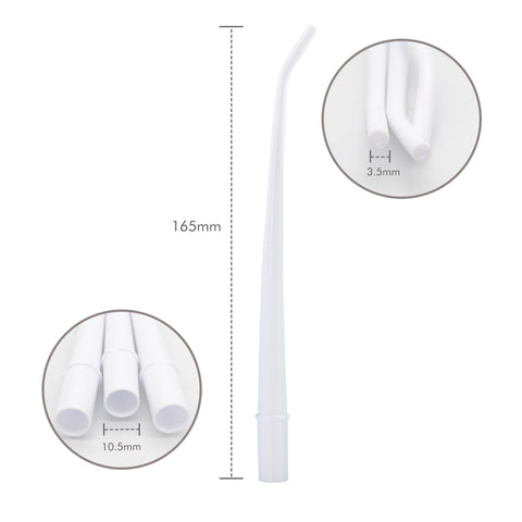 250(10 Bags) OneMed Dental Disposable Medium White 1/8" Surgical Aspirator Tips