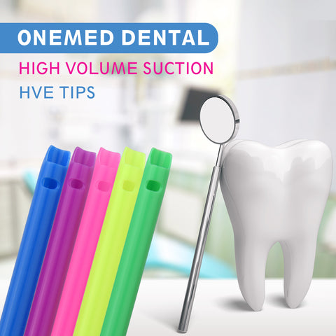 OneMed Dental Rainbow High-Volume Evacuation HVE Tips 1000(10 Bags)