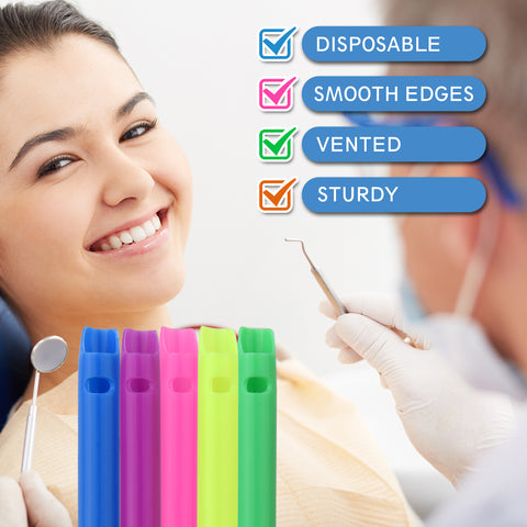 OneMed Dental Rainbow High-Volume Evacuation HVE Tips 1000(10 Bags)