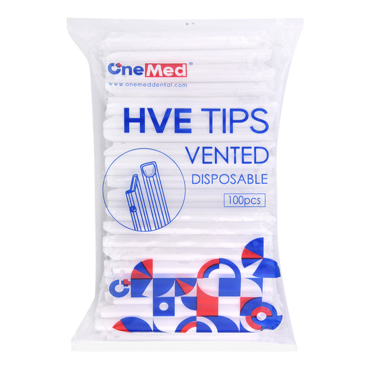 OneMed Dental White High-Volume Evacuation HVE Tips 100/Bag