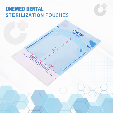 OneMed 3.5"x5.25" Self-Sealing Sterilization Pouches for Autoclave 200/Box